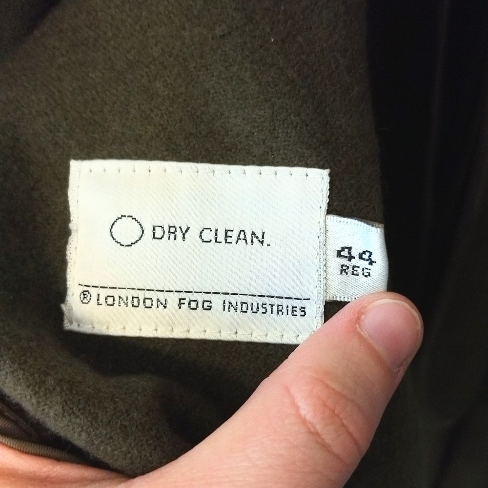Towne by London Fog Double Breast Mens Trench Coat - Picture 11 of 16